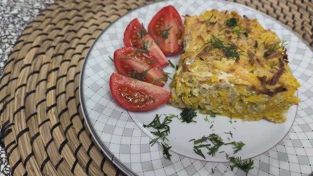 Запеканка из тыквы с мясом и рисом смотреть онлайн