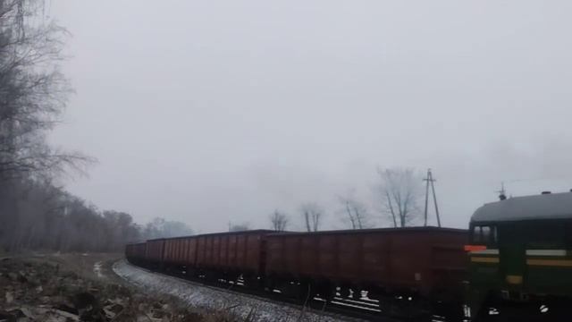 М62-1484 с вывозным поездом на перегоне Бобруйск — Красный брод. смотреть онлайн