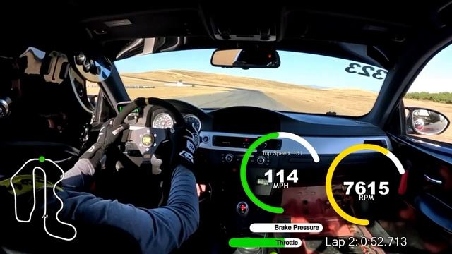 E92 M3 @ Thunderhill - 1:54.52 смотреть онлайн