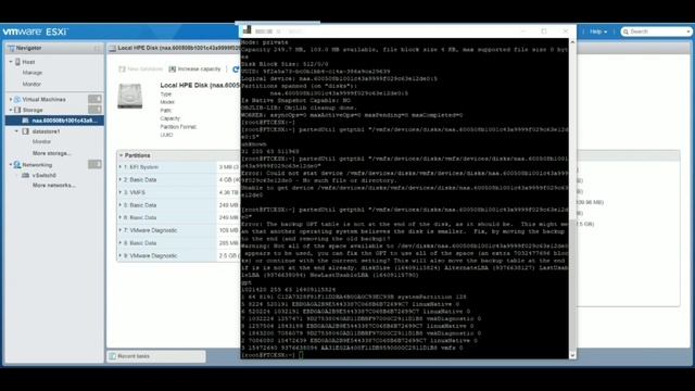 VMWARE Failed to expand VMFS datastore datastore1 - Cannot change the host configuration. смотреть онлайн