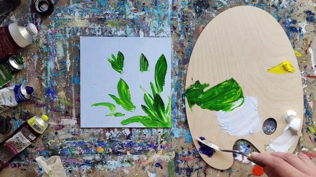 ЦВЕТЫ мастихином ИМПАСТО для начинающих смотреть онлайн