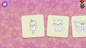 Игра "Рисовайка - для девочек", Развивающая игра для детей.