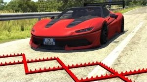 Реалистичные падения автомобиля с обрыва  Мультфильмы для детей- Крушения BeamNG Drive #8