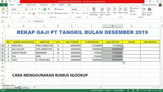 TIPS RUMUS EXCEL HLOOKUP BISA MENJITUNG PAJAK смотреть онлайн