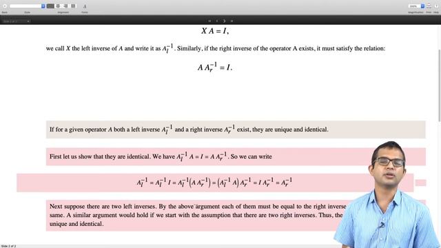 mod02lec24 - Inverse of an operator смотреть онлайн