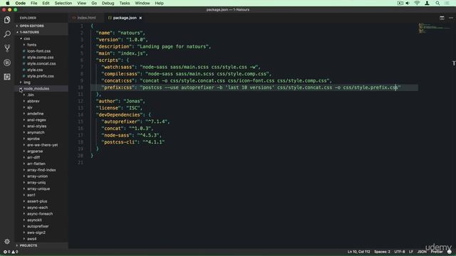 6 - 12. Setting up a Simple Build Process with NPM Scripts смотреть онлайн