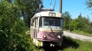 "По однопутке". Трамвай Tatra T3SU борт. №648 следует по маршруту 11 по улице Татищева