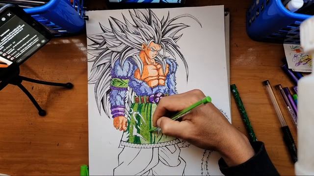 COMO COLOREAR EL BOCETO DE GOKU SSJ 5 ( 3° parte ) смотреть онлайн