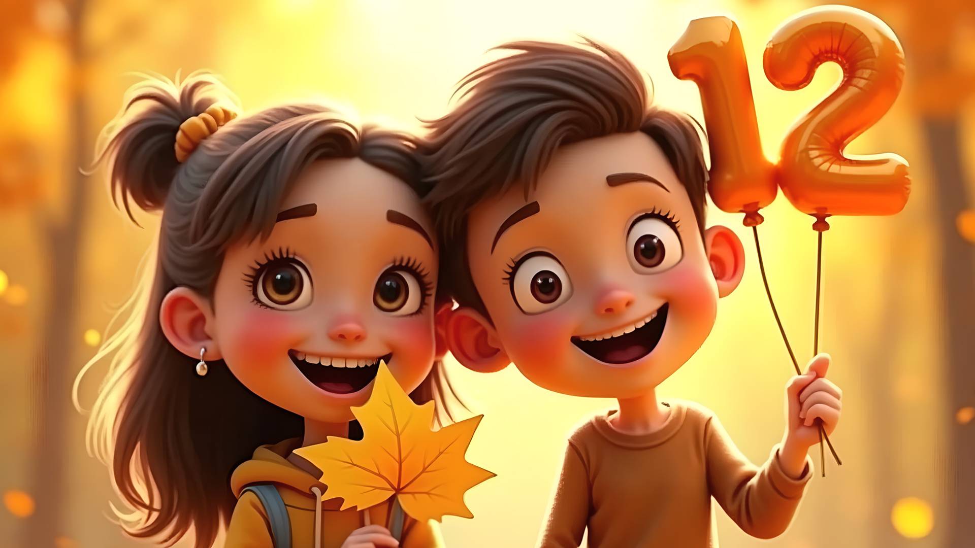 Песенка про 12 месяцев для детей | Учим месяцы года с весёлой песенкой и звуками природы! смотреть онлайн