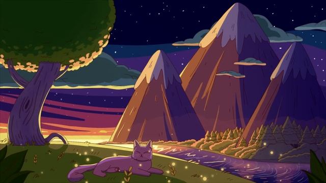 Приятная музыка бесплатно: Purrple Cat - Нежное небо | эмбиент видео с котом для ТВ 1080р смотреть онлайн