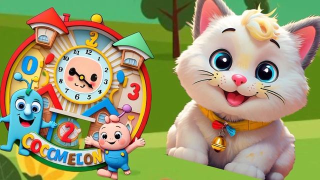 Hickory Dickory Dock Cat | Cartoons For Kids | #257 | Learning Videos | Coco Finger Rhymes