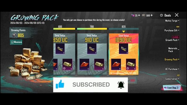 Growing Pack Pubg | New Event Uc Return? | Best Growing pack | PUBGM смотреть онлайн