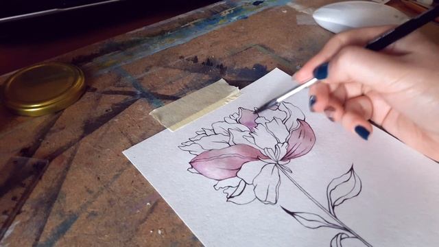 Watercolor flower\How to draw смотреть онлайн