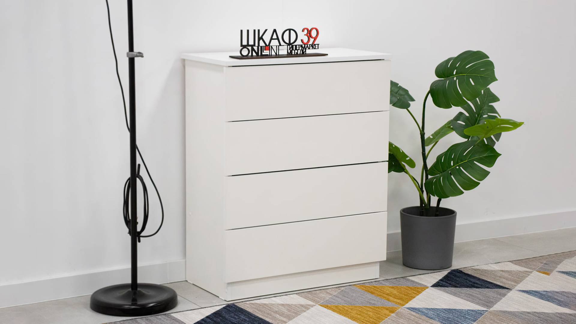 Комод с ящиками КМ 1 серия 2 Белый смотреть онлайн