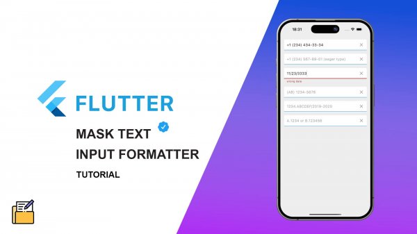 Flutter Mask Text Input Formatter - Easy Input Formattin