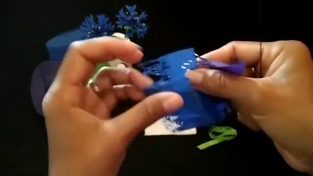 How to make Corn Flower with crepe paper. DIY The all blue flower. смотреть онлайн