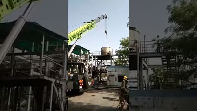 Zoomlion 80 Ton Working Tank Dismantling With Nandini Crane Service