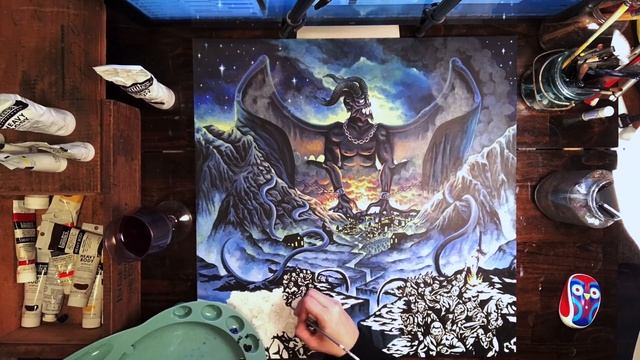 Speed Painting of a Giant Monster Attacking a Kingdom смотреть онлайн