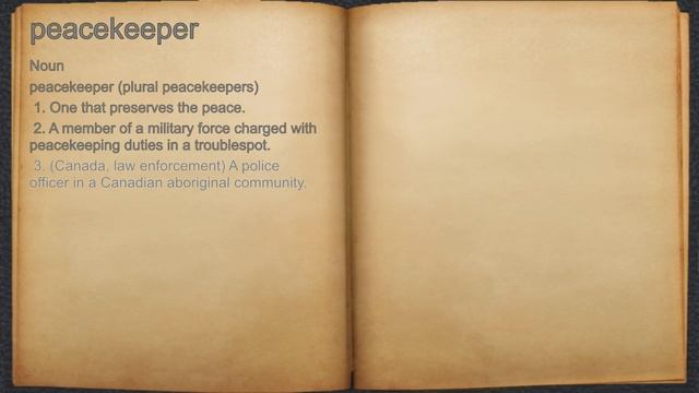 What does peacekeeper mean? смотреть онлайн