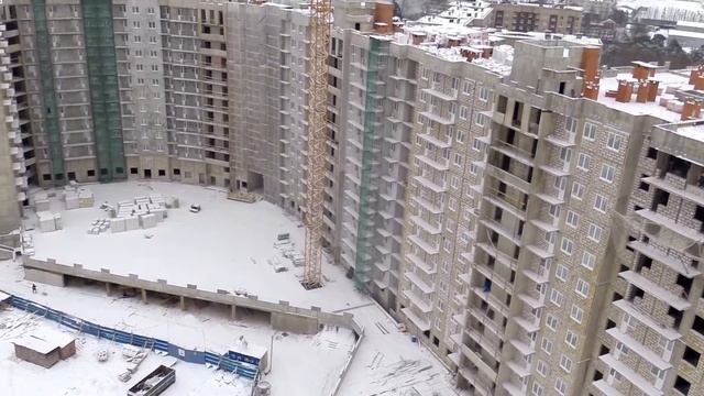 Ход строительства ЖК "Старая крепость" в Девяткино. Декабрь 2016 года смотреть онлайн