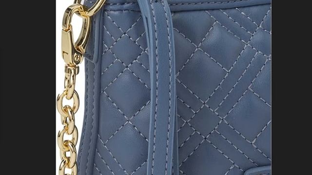 Love Moschino Women's Borsa Quilted Pu Shoulder Bag, Blue Denim, 18x24x4 смотреть онлайн