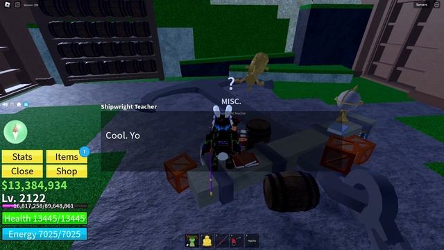 How To Get Shipwright Subclass In Bloxfruits.