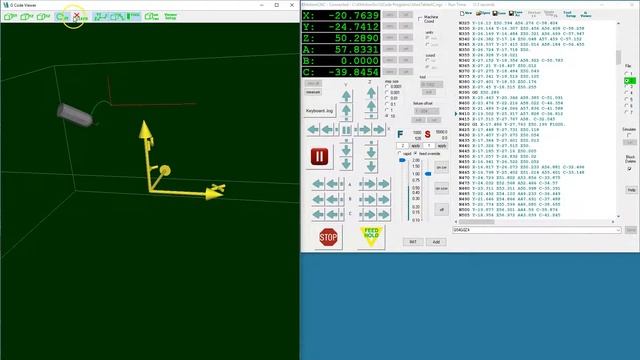 KMotionCNC AC Trunnion Table 5 axis GCode Viewer смотреть онлайн