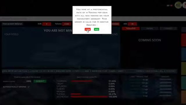 OneCoin Автомайнинг