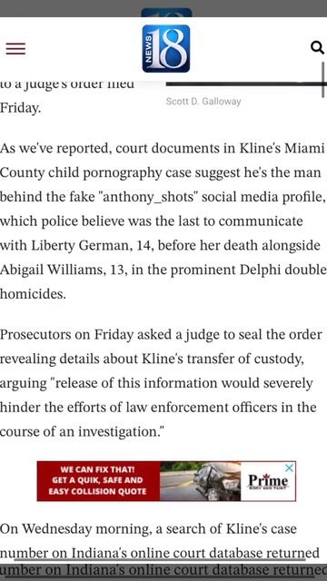 Delphi Murders ISP takes Temporary custody of Kegan Kline смотреть онлайн