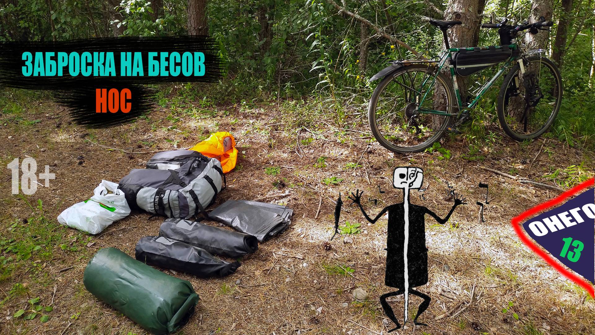 ОнегО. День 13. Пудож. Иду на Бесов нОс через джунгли. Боль и превозмагания!!! Вело ТУР 2024