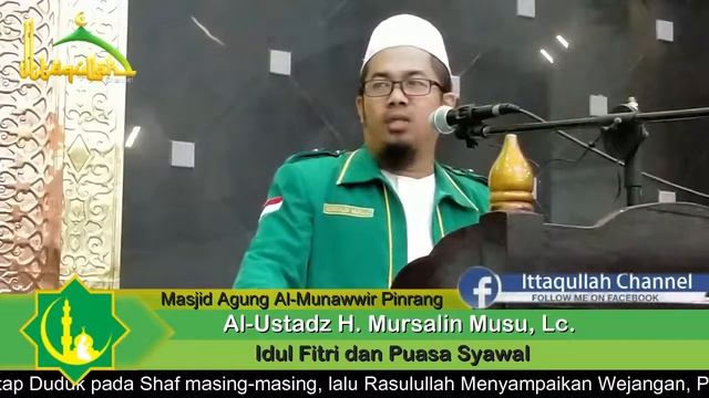 Hari Raya Idul Fitri dan Puasa Syawal - Al-Ustadz H. Mursalin Musu, Lc - Keutamaan Puasa Syawal смотреть онлайн