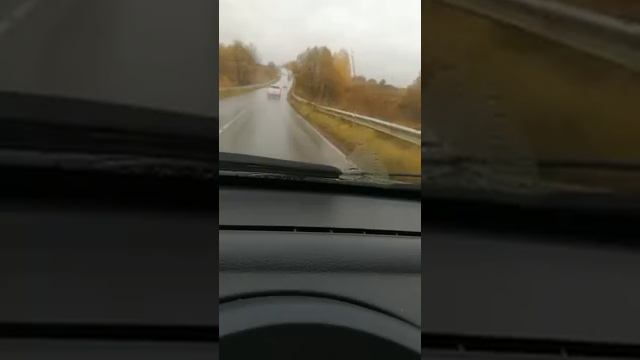 Еду с Тулы. Дождь. Золотая осень. смотреть онлайн