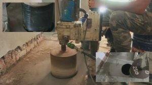 Как сделать отверстие в перекрытии с помощью алмазного бурения.Спецстройтех МСК тел 8-916-122-39-24