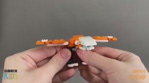 Собираем Птерозавра из конструктора QBRIX KIDS - детские конструкторы с видеоинструкцией