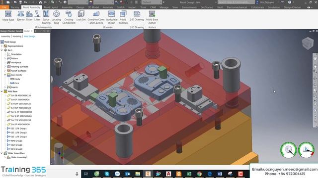 Inventor Mold Design Part 3 Insert Slider Assembly смотреть онлайн