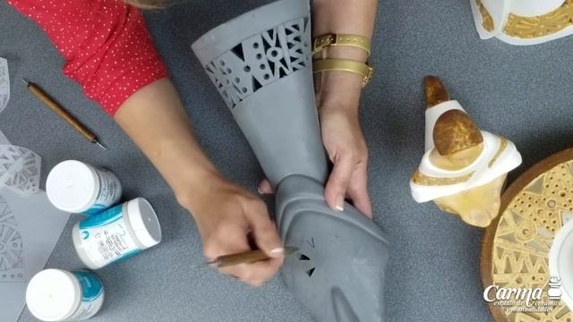 CERÁMICA - TÉCNICA CALADO EN CERÁMICA EN "CUERO" смотреть онлайн