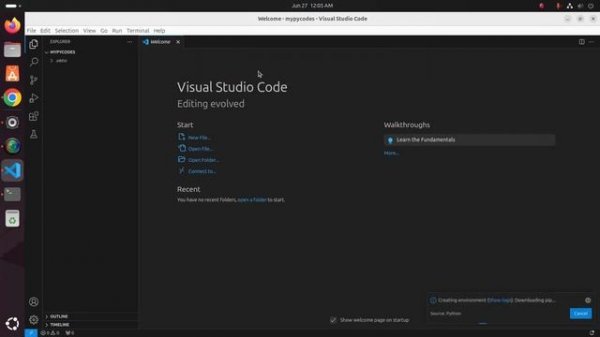 How to setup and run python in visual studio code on Ubuntu 24.04 LTS