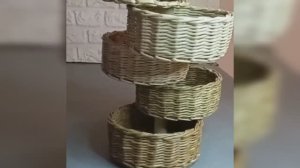 МК. Этажерка 4-х ярусная из бумажной лозы. #18