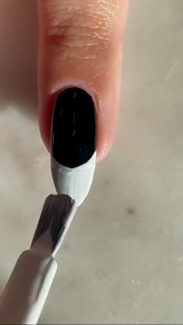 Black And White French🖤#lightslacquer #nails #nailpolish #nailart #nailtutorial #nailinspo #nailso