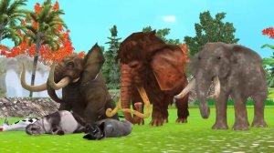 10 Mammoth Elephant Cow vs 10 Giant Tiger Zombie Elephant Fight Gorilla Baby Saved By Woolly Mammot