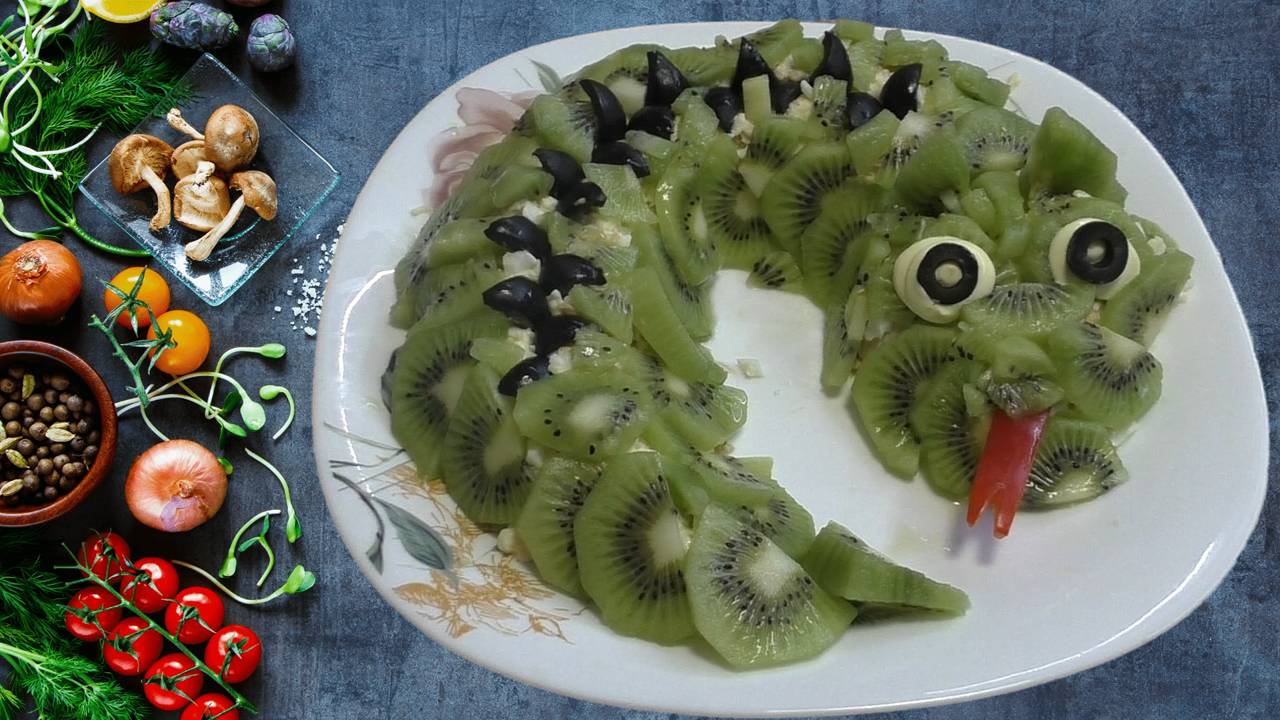 Салат Зелёный дракон — пошаговый рецепт смотреть онлайн