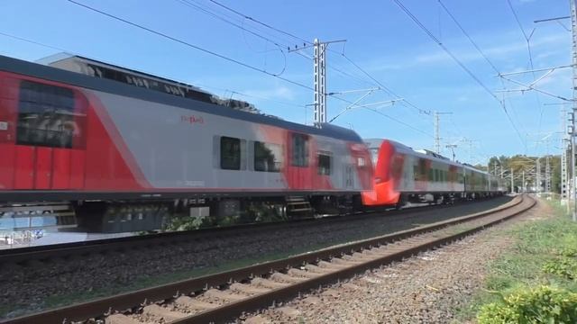 Поезда Северо-Кавказской ж д. перегон Лазаревское - Чемитоквадже 21-22 сентября 2024 г. #4 смотреть онлайн