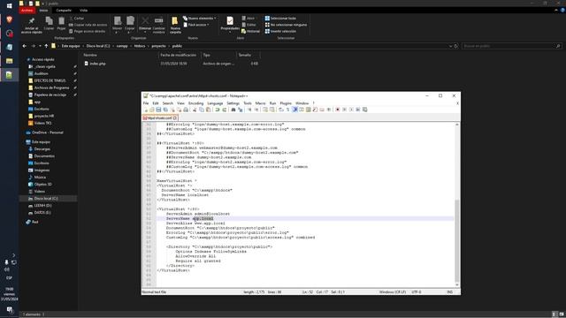 Como crear un dominio virtual en xampp desde windows смотреть онлайн