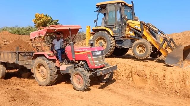 Jcb 3dx Backhoe Loading Murum In 2 Mahindra Tractor and Newholland Tractor | Jcb Tractor Cartoon смотреть онлайн