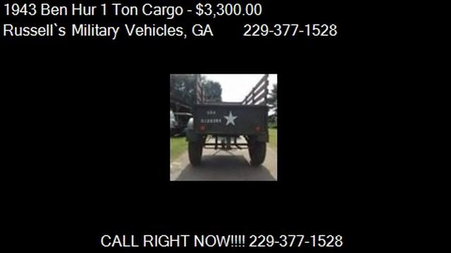 1943 Ben Hur 1 Ton Cargo for sale in Cairo, GA 39827 at the смотреть онлайн