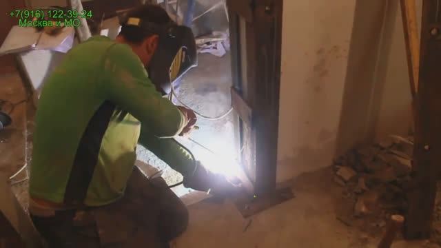 Как вырезать проём в несущей стене и усилить его с помощью металлической сварной рамы. смотреть онлайн
