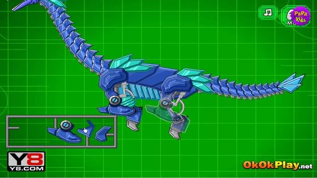 Toy War Robot TANYSTROPHEUS - Dino Robot Game 2016 - Papa Kids смотреть онлайн