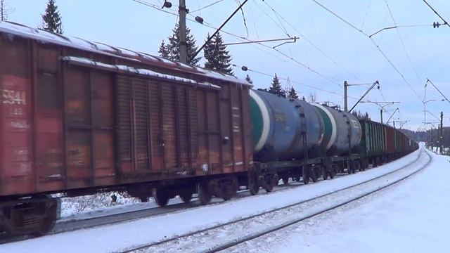 Приветливый ВЛ11-531/*** с грузовым поездом:-) (БМО ж/д) смотреть онлайн