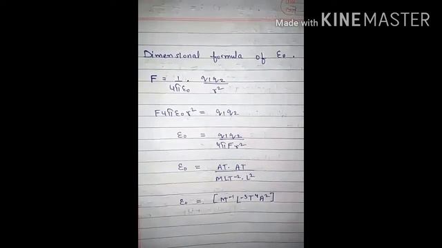 ##Dimensional formula of Epsilon not ##physcis formula of class 12th - chapter -01 смотреть онлайн