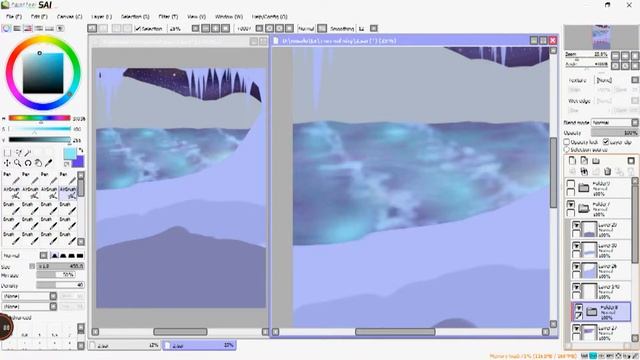 『SAI』SpeedPaint ≡ How to coloring Water Sea : Step by Step (วิธีลงสีน้ำทะเล) смотреть онлайн